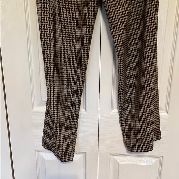Talbots Brown Houndstooth Straight Leg Pants - Picture 6 of 11